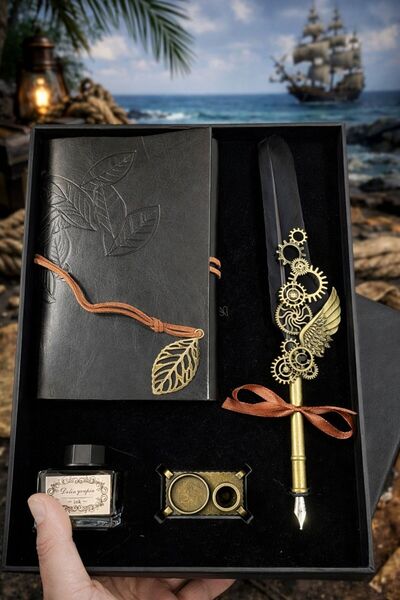 EMKSHOP Ink Dip Pen and Notebook Set