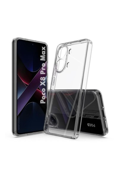 HANPORIUM حافظة سيليكون متوافقة مع هاتف Poco X8 Pro Max 5G - غطاء مرن بلون با...