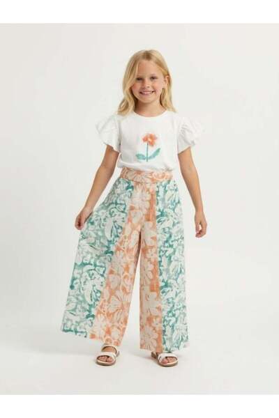 Zekids Girl's Patterned Design Trousers