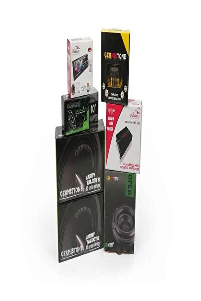 GERMİSTONE PROFSESYONEL A'DAN Z'YE OTO SES SİSTEMİ MİDRANGE+SUBWOOFER+AMFİ+OT...