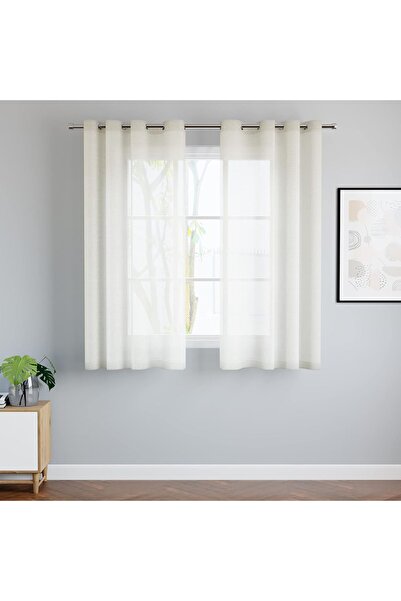 Dotail Encasa XO 2-piece curtain set, semi-sheer voile, 140 x 180 cm, polyest...