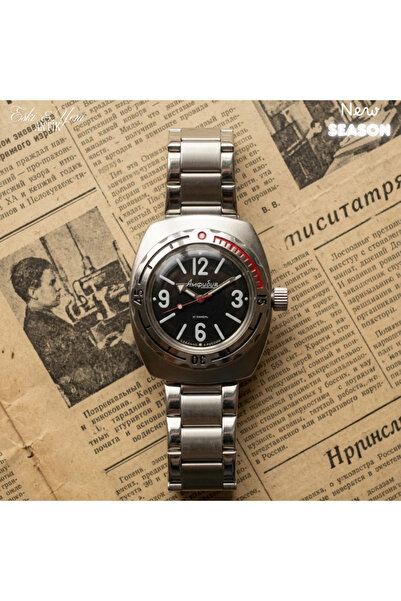 ESKİ YENİ ANTİK Vostok Amphibia 2415 Automatic Men's Wristwatch 200m Diver St...