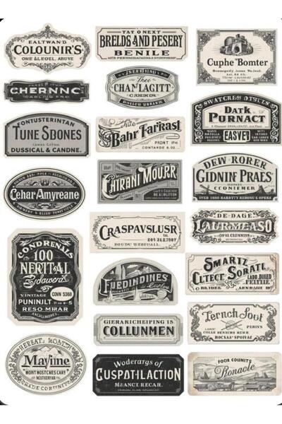 Limitless Design ملصق كولاج عتيق مقاس 22 × 30 سم - ديكور حائط بشعار ريترو بال...