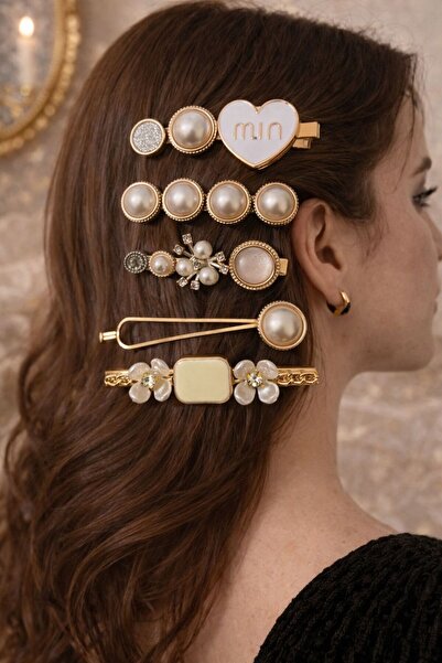 Accessories Σετ φουρκέτες μαλλιών Hei Romantic Pearl Heart Luxe