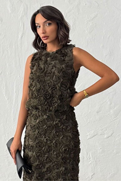 VERYMODA Gül Süzüneli Sleeveless Blouse - Khaki |   F1989