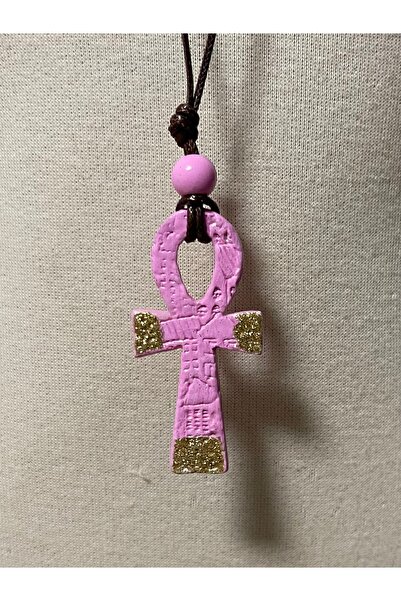 zeinapp Ankh symbol spiritual symbol design gold leaf handmade ceramic porcel...