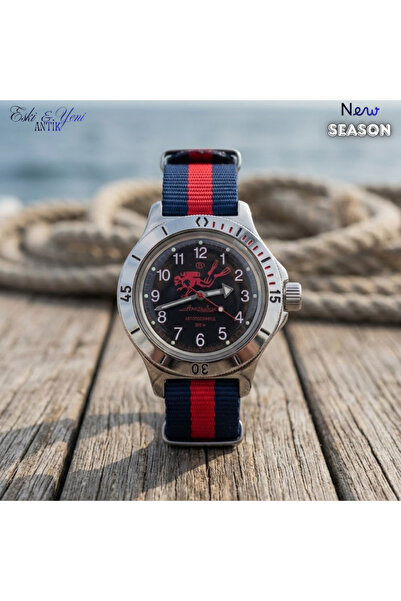 ESKİ YENİ ANTİK Vostok Amphibia 2415 Automatic Men's Wristwatch 200m Diver Me...
