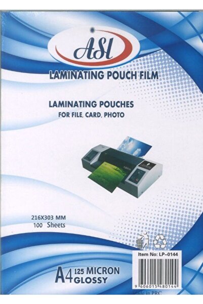 ASL LP-0144 LAMINATING POUCH FILM A4 125M بلاسيتك تغليف حراري
