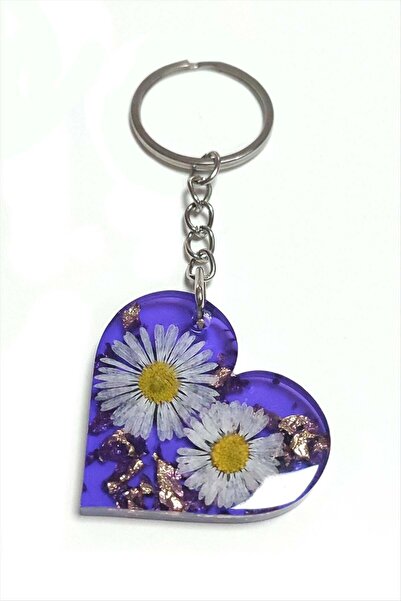 ZERO LAND STOROZAL Μπρελόκ Εποξειδικό με Καρδιά Daisy (193642) - Μωβ