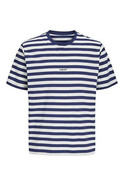 Jack & Jones Ανδρικό μπλουζάκι JORVESTERBRO Newton Striped Crew Neck