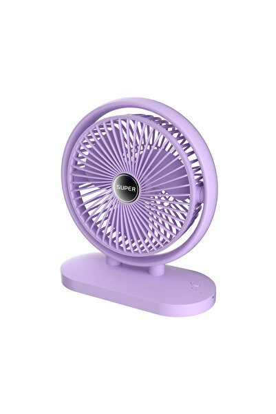 OEM Ventilator De Birou, 3 Trepte de Viteza, cu Incarcare USB-C, Autonomie Ma...