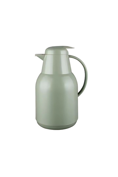 OEM 2 L carafe thermos, double walls, 24h vacuum insulated, modern design, green