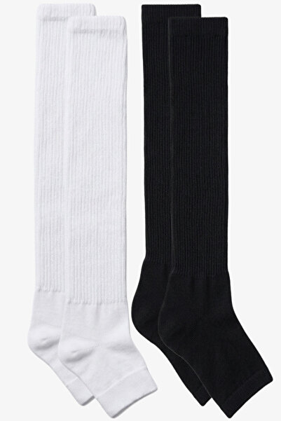 EFFE 2 пари легінсів до коліна з бавовняної суміші з підошвою без пальців та ...