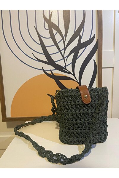 Bijou Luz Hand Knitted Paper Rope Crossbody Bag