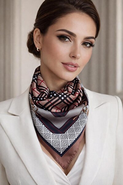 ZRN AKSESUAR Fular Hair Accessory Coffee Color, Can Be Used as a Bag Accessor...