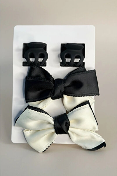 shop Set de catarame laterale de culoare alb-negru cu cataramă tip mandală și...