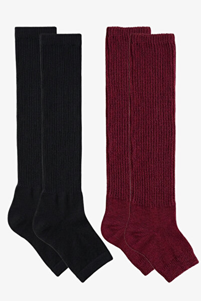 EFFE 2 пари легінсів до коліна з бавовняної суміші з підошвою без пальців та ...