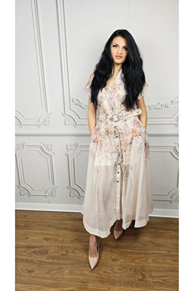 Diva Exclusive Fashion Elegant Long Floral 2-Piece Dress with Drawstring Wais...