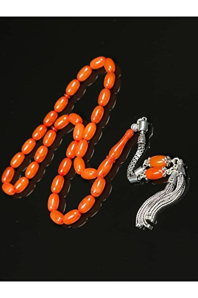 Tasarım Apricot Dough with Silver Tassels and Squeeze Amber