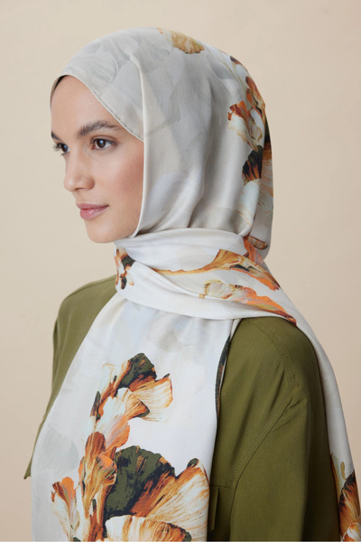 Maisa Akva Cotton Silk Shawl 70*190 cm - Beige