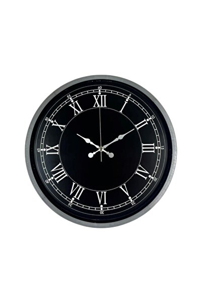 ForWhat 36cm Gray Roman Numeral Clock for Office Home Office Wall