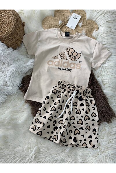 Karaniko Kids Set pantaloni scurți cu imprimeu leopard pentru fete