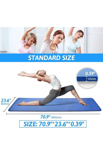 BUNCA سجادة تمارين رياضية فوم عالية الكثافة – Yoga Mat مضاد للانزلاق للياقة و...