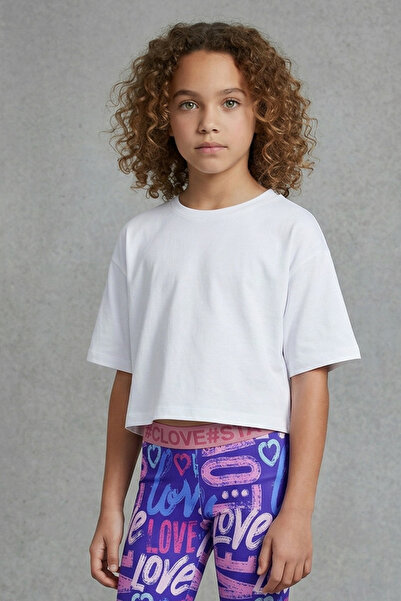 Colorinas Boxy Tee Girls' Oversize Short Tshirt