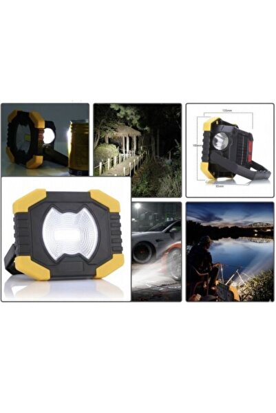 SimpluAcasa Portable COB LED Floodlight, Solar and USB Rechargeable, 50W