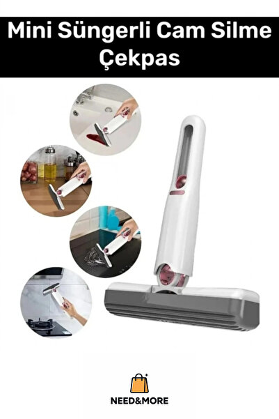 NEED&MORE #Premium Mini Cam Silme Çekpas – Süngerli, Asma Delikli, Banyo & Mu...