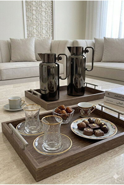 Generic Luxury tea and coffee thermos set with serving trays