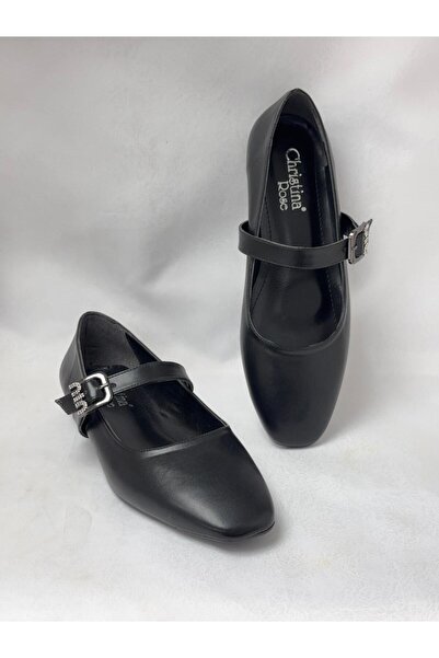 LALEZAR AYAKKABI LL2703 Balerini negri din material textil de mărime mare, cu...