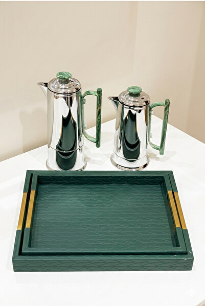 Generic Luxury tea and coffee thermos set with serving trays