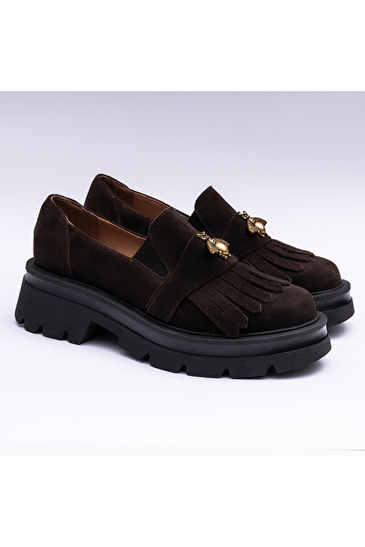 VAGAM Γυναικεία Παπούτσια Μοκασίνια Καφέ