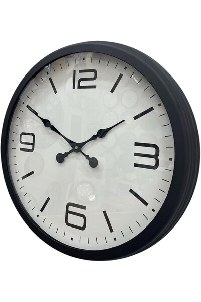 ForWhat 60cm Metal Black Prestige Wall Clock for Office Home Office Gift