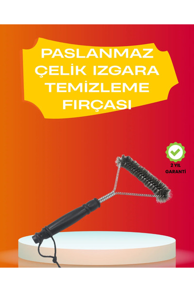 TeknoKapsül فرشاة تنظيف شواية اللحم مصنوعة من الأسلاك الفولاذية المقاومة للصدأ