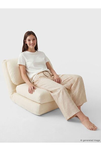 LC Waikiki Elastic Waist Polka Dot Women's Capri Pajama Bottoms