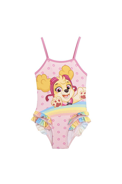 PAW PATROL One-piece swimsuit with ruffle Skye Pink