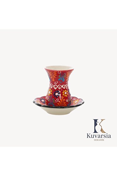 KuvarsiaSeramik Kuvarsia Anadolu Koleksiyonu Çay Bardağı - Kırmızı