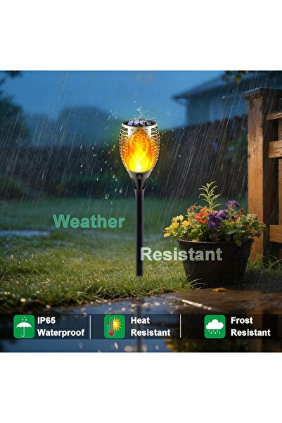 Generic Permande Solar Torch Lights with Flickering Flame