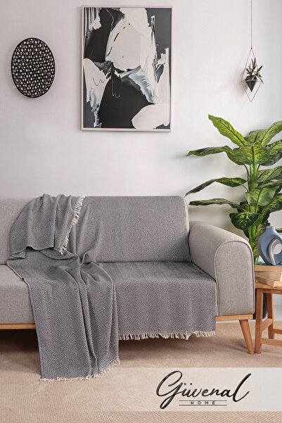 Güvenal Lina Zigzag Patterned Single Sofa Cover | Multi-Purpose Use | Single ...