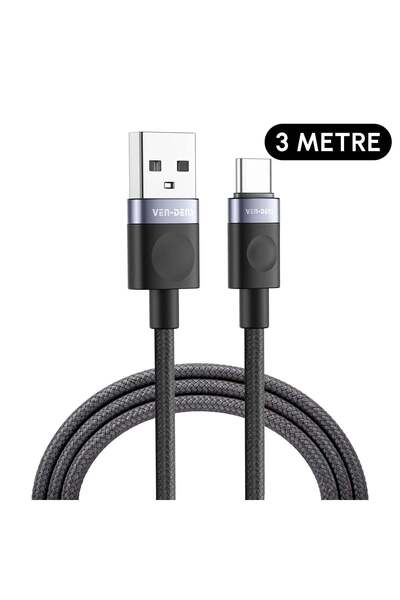 VEN-DENS Vendens VD-DCM03 Premium USB-C PD Hızlı Şarj Kablosu - 3 Metre