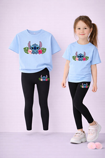 VODEXA Girl's T-Shirt Leggings Set 100% Cotton Flexible Comfortable Casual Sp...