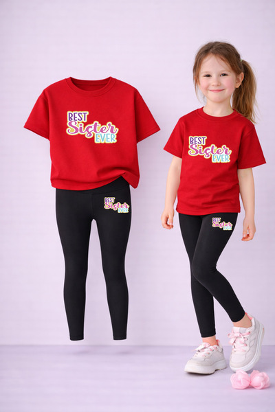 VODEXA Set de tricou și jambiere pentru fete, 100% bumbac, elastic, confortab...