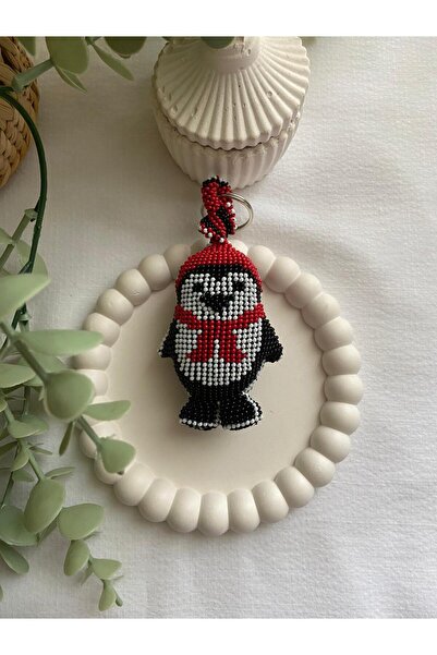 Handmade KUM BONCUK EL İŞİ PENGUEN ANAHTARLIK
