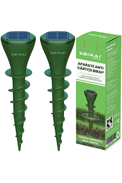 BIRAI AR08M Ηλιακό Απωθητικό Τυφλοπόντικων Σετ 2, Υπερηχητικό, Αδιάβροχο IP65...