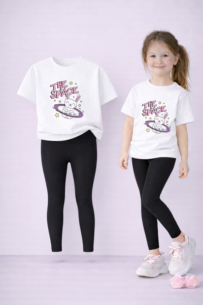 LORVEX Set de tricou și jambiere pentru fete, 100% bumbac, elastic, confortab...