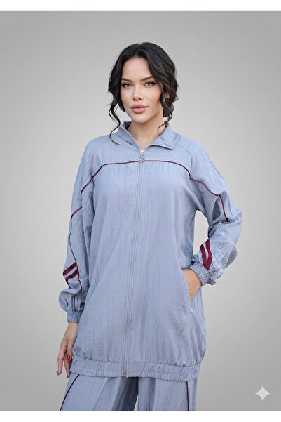 Ryzi Moda Women's Stylish Sports Tracksuit Set with Zipper