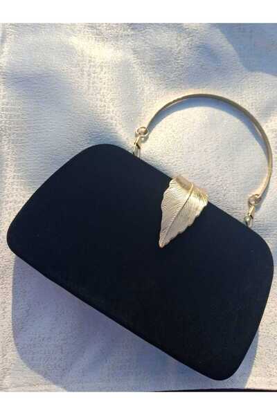 Generic Black Evening Clutch "Black Suede Soiree"