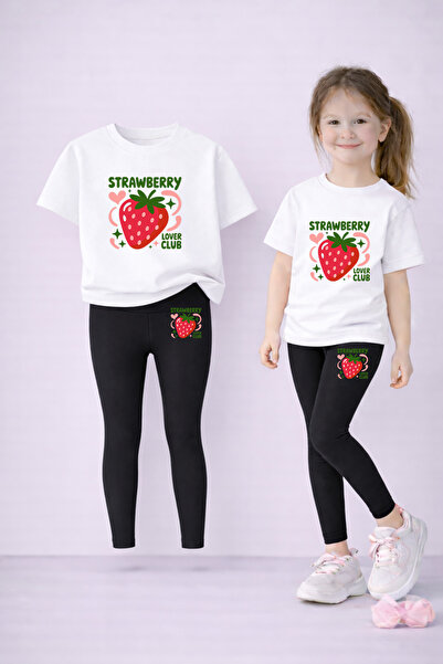 VODEXA Set de tricou și jambiere pentru fete, 100% bumbac, elastic, confortab...